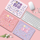 Fansong Creative Text Maus Pad Computer Office Desktop Pad Girls INS Keyboard Pad einfache Schüler Desk Pad Maus-Pad-Bürospiel Maus-Pad kleiner Quadratmausträger MV-1478 2mm 260x210mmmm