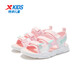 Xtep children's beach shoes for summer for girls, middle and large children with strap design for easy putting on and taking off, comfortable, breathable, fashionable and versatile sandals, ice cream pink/classic white 36