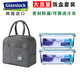 Südkorea importierte temperierte Glas-Lunchbox Mikrowellenofenheizung frischer Kassenkinokassenbento Box 695 ml lang + 990 ml langer, kostenloser Isolationsbeutel + Tabelle Geschirr