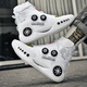 LIN carbon plate 9 basketball shoes men's high top rotary buckle blade 2 practical shock absorption city 10 cotton candy student sports shoes 693 white purple (mesh cloth breathable) 35