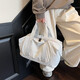 Neue Kurzstrecken-Reisetasche für Frauen mit großer Kapazität Leichtes Duffle Bag Fitness Bag Expansion Vielseitiger Modetrend-Crossbody-Tasche Schwarzer regulärer Stil