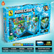 LEGO MINECRAFT 695 Juego de la ciudad de sombra con luces y pequeñas partículas ensambladas bloques de construcción y juguetes 682 rock cave [858 partículas] Renzaima [con luces]