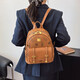 Bear letter splicing backpack for women's bag new style 2025 casual small backpack for women versatile commuter female flying 2466 black no pendant