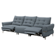 Lezhibao Lazboy Leder-Sofa Wohnzimmer Neue elektrische Funktion Sofa Zero Wall Retro Sofa Bach 683 Thames Blue-2,41 Meter-Drei-Person Dual Electric