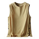 
NASAWASSUP official genuine breasted sleeveless vest men's summer ins trendy brand pure cotton casual sports fitness vest short-sleeved T-shirt dark gray [co-branded authentic] gift bag 2XL recommended [145-160Jin [Jin equals 0.5 kg]]