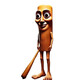 
Milexiu foreign mountain and sea martial arts figure TungTungTungSahur wooden stick man Italian brainrot creative toy TungTungTung wooden stick man (joint movable)