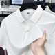 GYOUNGOR Yageo summer high-end short-sleeved T-shirt middle-aged men's traceless ice silk POLO shirt lapel solid color casual 15810 rock grey L 50 (126-140Jin [Jin equals 0.5 kg])