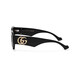 Gucci (Gucci) Schmaler Rahmen Trend Gucci Sonnenbrille Frauen erweiterte Tempel Retro Sonnenbrillen Sonnenschutzgläser GG1421S Geschenk GG1421S-001