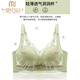 Sous-vêtements modaux Style mince d'été pour les petits seins des femmes tasse de trou respirant sans marques et sans anneau en acier latex coton rassemblant un soutien-gorge simple [2 morceaux] Gris Purple + HEAR POLTE POUDRE 80A 36