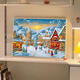 Tiger Tiger Galison Hiver Lumière Christmas Oil numérique Peinture d'huile de bricolage Couleur Couleur à la main Cadeau à la main Peinture décorative de haute valeur suspendue peinture QX15841 60 * 70 cm Cadre intérieur d'épaisseur + cadre exquis exquis