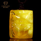 Carol auxiliary first title ring, beeswax pendant for men and women, gold twisted honey carving, natural amber pendant, unique gift