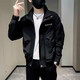 Spring and Autumn Jacket Men's 2026 New Style Teenage Handsome Fashion Brand Premium Lapel Slim Jacket Men's Fashion Black L Recommended 100-115 Jin Jin equals 0.5 kg