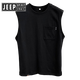 
JEEP SPIRIT Jeep Large Size 300 Jin [Jin equals 0.5 kg] New summer pure cotton American retro sports vest men's sleeveless shirt loose knives khaki [selected good stuff] XL Recommended 110-125 Jin [Jin equals 0.5 kg]