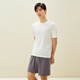 
Jinsanta men's basic base coat silk T-shirt shirt top deep sleep silk pajamas YZMDA701 white-single top XL