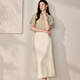 ROEYSHOUSE Roe Roe Lapel Striped Shirt 2025 Summer French Lantern Sleeve Top 12110 Striped 2XL