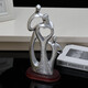 Master Tong’s family of three ornaments 10th anniversary wedding anniversary gift wife husband boyfriend girlfriend home decoration 15935 silver + lettering provided + boy (family three