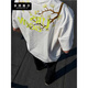 Jingshi Dell American Podocarat brodé à manches courtes à manches courtes masculines Summer High Street T-T-T-shirt T-shirt Brand de mode Niche Couple Top Black CXT2691 M