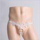 Men's sexy underwear, men's special penis underwear, sexy ring underwear, flirting thong, T-pants, white, one size fits all