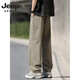 JEEP SPIRIT Jeep Men's Pants Summer New American Trend Straight Pants Military Green Thin Breathable Ice Silk Pants Cool and Quick Dry 6632 Gray + 6636 Gray L