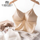 Modal silk satin beautiful back short suspender French triangle cup mulberry silk underwear no wire silk bra 2025 new product FHZ25B2-9756-3 Champagne XL