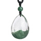 Doroman Treasures Natural Green Ghost Pendant Women's Pyramid Cornucopia Green Crystal Pendant Sweater Chain Appraisal Certificate 13794 Finance and Economics