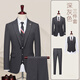 TPZBWG Brand de gamme haut de gamme Waffle Suit Costume Suit Suit pour hommes 2025 Nouvelle entreprise Casual Formal Suit en trois pièces Navy Blue Blue Two-Piece Set M M