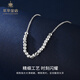 Cuihua pt950 bouncy bead platinum chain set, fashionable and versatile necklace for women, birthday gift for girlfriend and wife, bouncy bead set chain, about 3.6g
