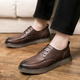 
Genuine leather men's loafers lazy trend summer men's shoes British casual leather shoes Korean version of bean shoes men 3518 black T.S.L genuine leather model 38