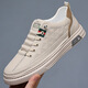 Prince Yierkang 2025 spring and summer new men's shoes, gold plate shoes, breathable white shoes, men's casual fashionable leather shoes, men's casual shoes, 23901 white sports shoes size 42 standard sports shoes size