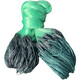 Imported soft silk rope wrapped fishing net three-layer sinking net 100 meters weighted non-tangled net hanging net sticky mesh wire mesh fishing net 2 meters high 100 meters long 5-finger 0.15 green silk three-layer sinking net