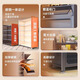 Linxiao balcony storage cabinet dust-proof storage cabinet integrated wall-mounted steel sun protection large capacity multi-functional storage cabinet huge thickness five doors six layers 100*42*176cm