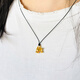 Libiao Puppy & Bone Pendant Pure Gold 999 Gold Necklace Necklace 5D Hard Gold Gift for Girlfriend Puppy & Bone Pendant About 0.45g - Free Black Neck 0.45g