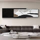 Pupan Schwarz -Weiß -Stil minimalistische Wohnzimmersofa Hintergrund Wanddekoration Malerei Abtrakte Malerei Sinn Mural Wörterbuchstil B Style 33*80+26*80 = überlappende Gesamtlänge 12035 mm Aluminium Aluminium