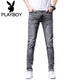 
Playboy (PLAYBOY) summer quick-drying thin men's jeans versatile slim feet stretch pants men's Korean style trendy youth trousers 1049 32