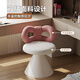 Yate rotation tabouret de maquillage de style crème de chambre à coucher de chambre pour filles chaise de table de chambre à coucher de chambre haut de gamme back-backRack arc archet mignon rose [back-coussin en velours d'agneau + coussin en cuir]