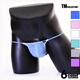 G-STATION NissanTM Tanga sexy para hombre Clearskin Altamente translúcido Sedoso Cinturón fino Tanga Calzoncillos Azul cielo M _(Talla japonesa_Pequeña)