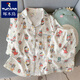 Padamas de hilo de algodón puro de crayón japonés de carcasa de carcasa de carcasa para mujeres en verano set de tres piezas de manga corta ropa de hogar linda ydontuo algodón-9906# star cachorro de tres piezas M [sugerencia 75-100Jin [Jin equivale a 0.5 kg]]]