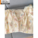 Modal mikko pajamas for women in summer cotton gauze short-sleeved ins Japanese cute spring and autumn home clothes three-piece set Yunduo Cotton-9905# Black Love Three-piece Set M [Suggestion 75-100Jin [Jin equals 0.5 kg]]