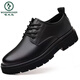 
Woodpecker men's shoes new summer and autumn breathable British style work shoes men's real soft leather thick sole non-slip driving wedding casual leather shoes [9908-casual leather shoes]-Black 44