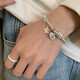 
bhiodha Korean version of pearl silver bracelet without fading combination bracelet for summer women ins style jewelry SL1144