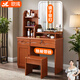 Xinyu solid wood dressing table mirror with light drawer with lock dressing table bedroom storage cabinet small apartment multi-functional dressing table 95cm-HK515 mirror with light walnut color