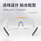 搏仕德（Boshide）骑行眼镜变色日夜两用墨镜户外登山骑车跑步护目镜 白框/变色灰