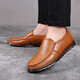Chaussures en cuir Fern Fern (refengmai) pour hommes Spring and Automne New Style Men's Business Casual Le cuir Chaussures en cuir réel cuir vache tendon semelle coréenne Version coréenne Chaussures de papa d'âge moyen et âgés pour hommes jaunes_9922 jaune 38