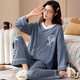 Pang Donglai DL Même pyjamas pour les femmes au printemps et à l'automne Coton Pure Version coréenne Cartoon Carton à manches longues Large taille Suit en deux pièces Automne d'été et de style de style hiver GXT9923 Couleur d'image M (recommandée 75-95jin [Jin est égal à 0,5 kg]))