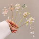Ancient style new Chinese style metal hairpin step rocking flower hairpin 2025 new high-end Hanfu hairpin headdress 12# pearl fan-shaped silver