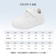 Warrior children's white shoes boys casual shoes girls board shoes campus sports shoes WZ(CL)-0238 white 35
