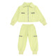 Ultraman parent-child clothing mother and daughter clothing spring and autumn style set long sleeve Korean style fashionable autumn clothing casual and fashionable zipper shirt two-piece set hot selling green 175 Mom L