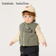 Balabala Children's Clothing Children's Down Vest Girls and Boys Jacket New 2025 Autumn and Winter Baby Top Clothes Warm Down Jacket Brown Crocodile-White Duck Down-85% Down 90 Filling Capacity 31g