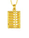 Only double gold wishful abacus pendant 999 pure gold abacus necklace fashion new pure gold pendant gold pendant for women medium size abacus about 2.75 grams