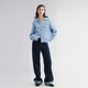 
UOOYAA/Wuya 2025 Autumn New Fun Button Retro Wool Cardigan Blue M
